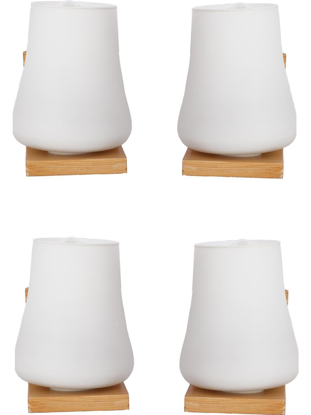 Somil Premium Designer Glass Wall / Night Lamp  Elegant & Stylish Dcor Accent for Modern Interiors, color- - White Size- 23.5 X 26 X 29 CM