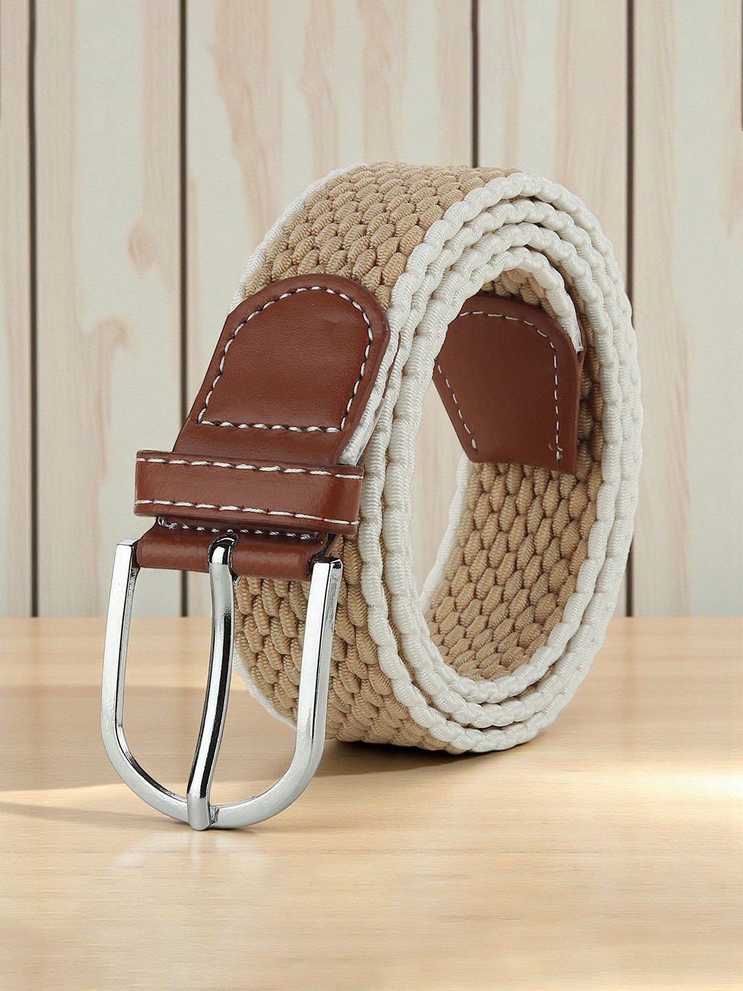 Provogue Men Braided Belt With Tang Closure