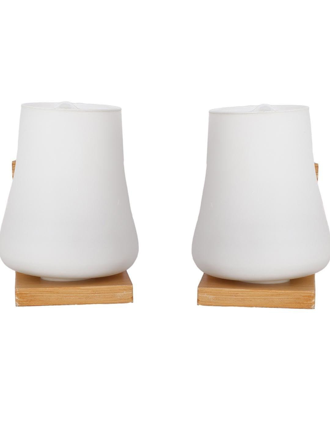 Somil Premium Designer Glass Wall / Night Lamp  Elegant & Stylish Dcor Accent for Modern Interiors, color- - White Size- 23.5 X 26 X 29 CM