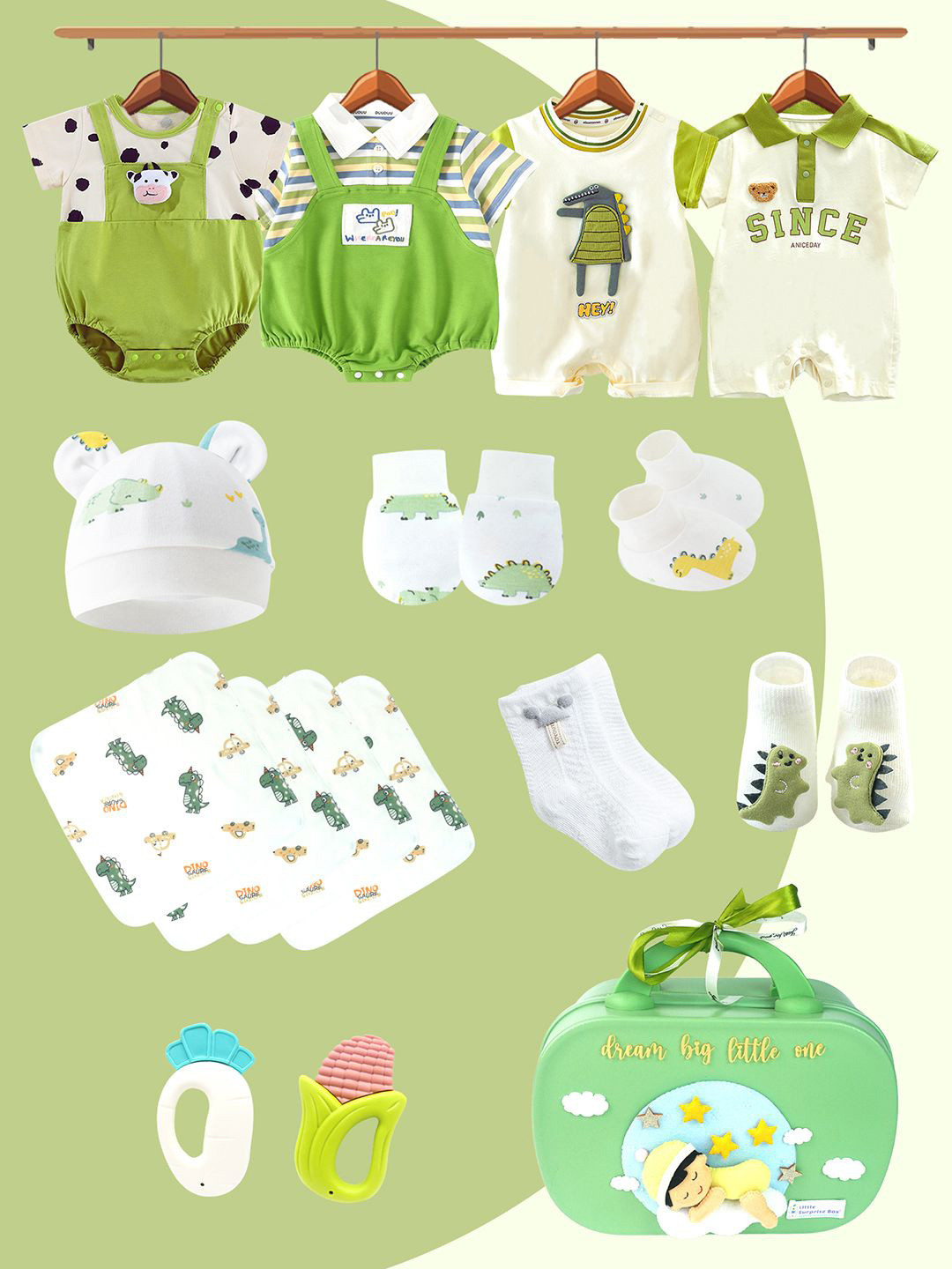 Little Surprise Box LLP Infants 20 Pcs Dream Big Baby Birthday Gift Hamper Set