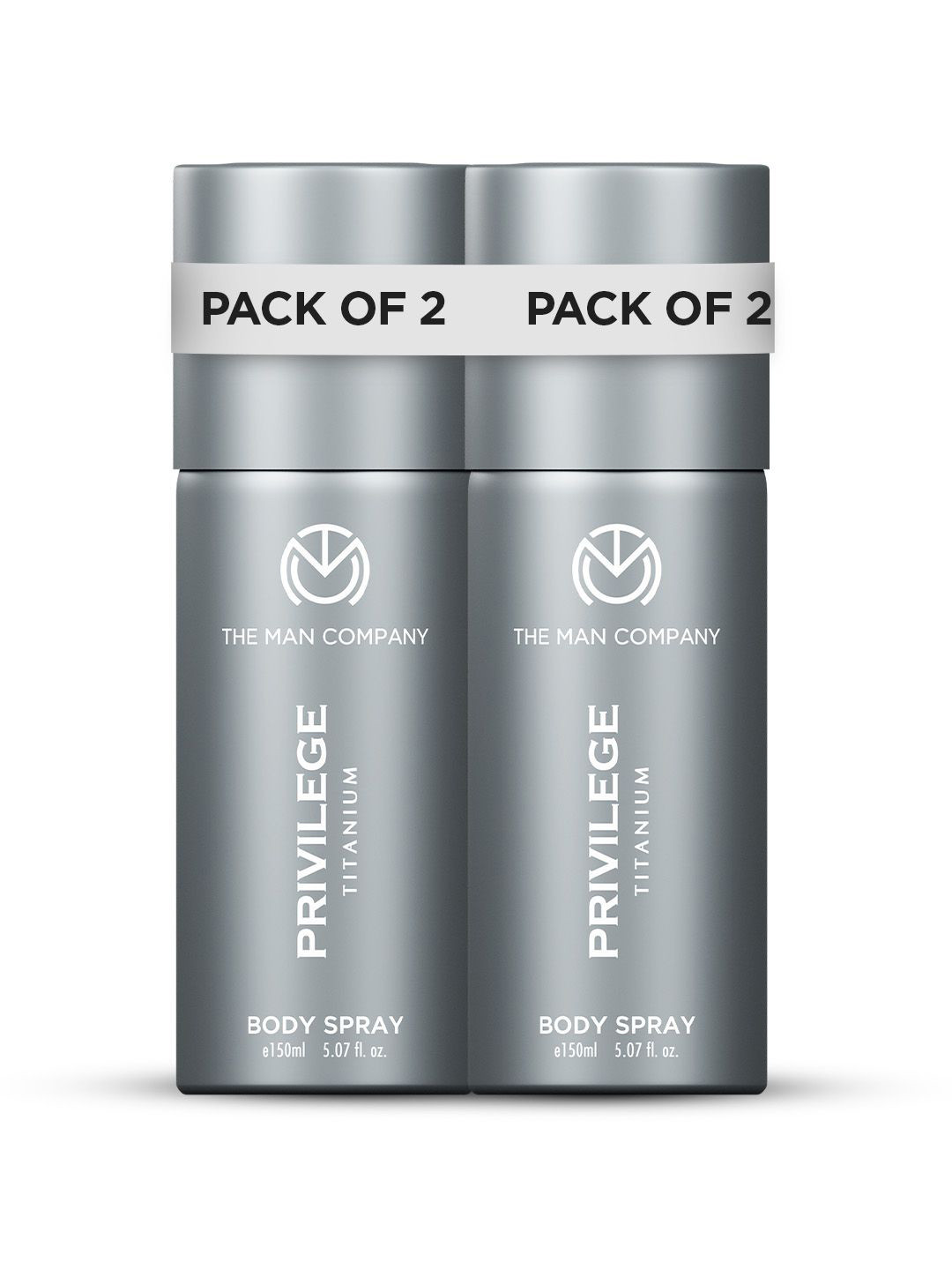 THE MAN COMPANY Set Of 2 Privilege Titanium Body Spray - 150 ml Each