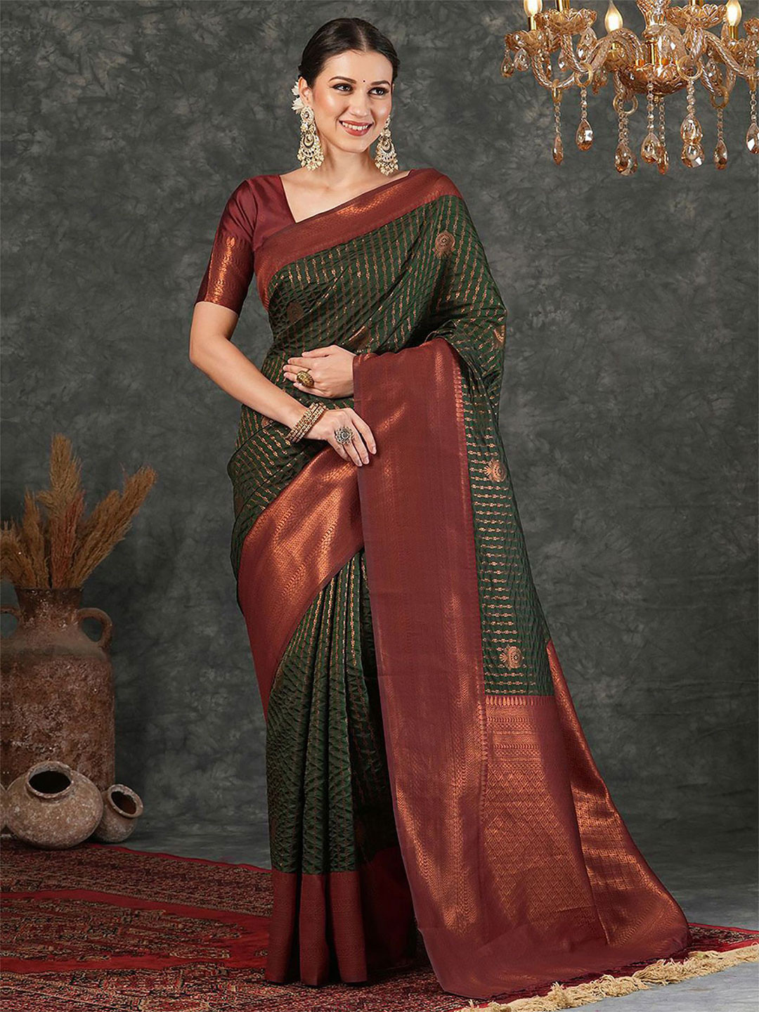 Moda Rapido Simmba Woven Design Zari Kanjeevaram Saree