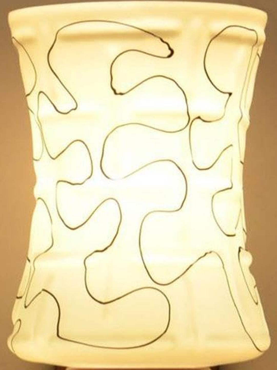 Somil Premium Designer Glass Wall / Night Lamp  Elegant & Stylish Dcor Accent for Modern Interiors, color- Black, White, Size:- 18 X 26 X 28 CM