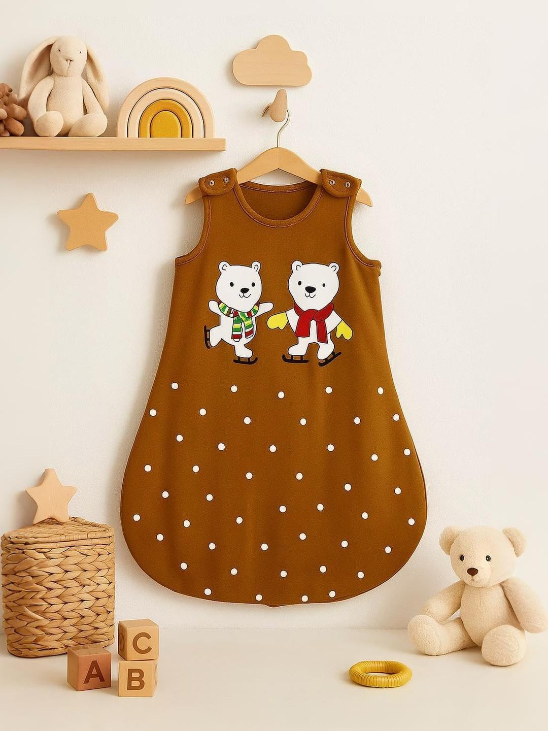 Adhigams Baby Jolly Bear Stylish Cotton Sleeping Bag