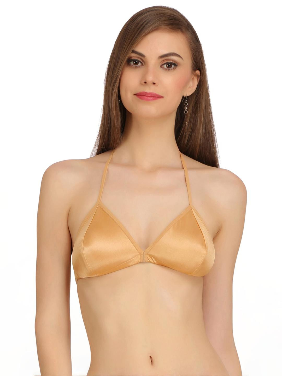 Samvar Gold Cotton Non-Wired Non Padded Minimizer Bra
