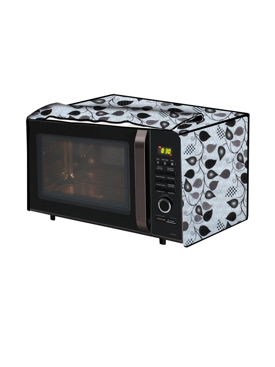 The Furnishing Tree PVC Waterproof Microwave Oven Cover Compatible for LG 20 L Solo MS2021CW Petals