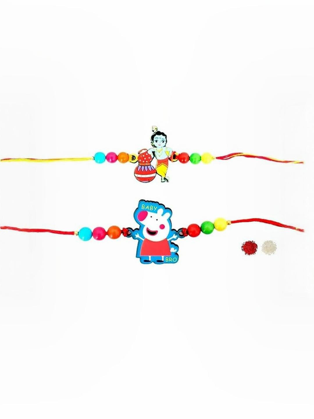 VR Creatives 2 Pieces Bal Krishna and Peppa Pig With Tika set