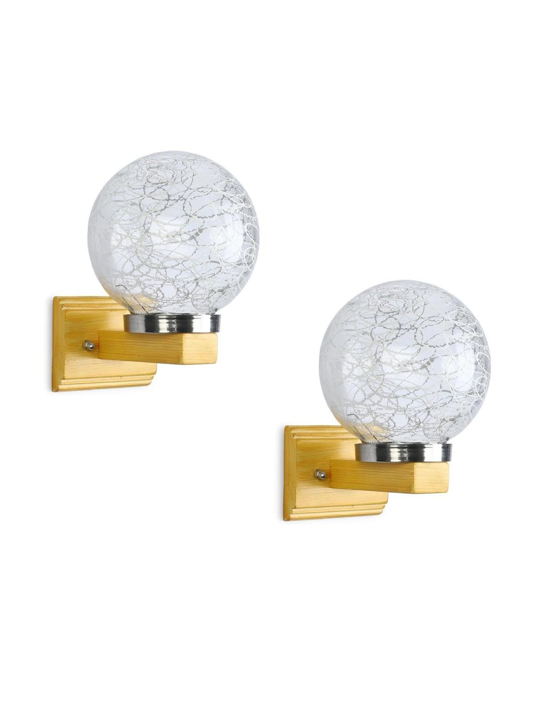 Somil Premium Designer Glass Wall / Night Lamp  Elegant & Stylish Dcor Accent for Modern Interiors, color-  White Size- 21.5 X 31 X 25.5 CM