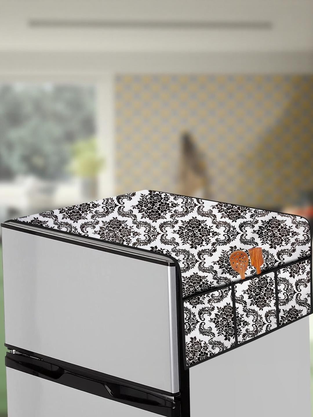 The Furnishing Tree Off White Printed Refrigerator Cover
