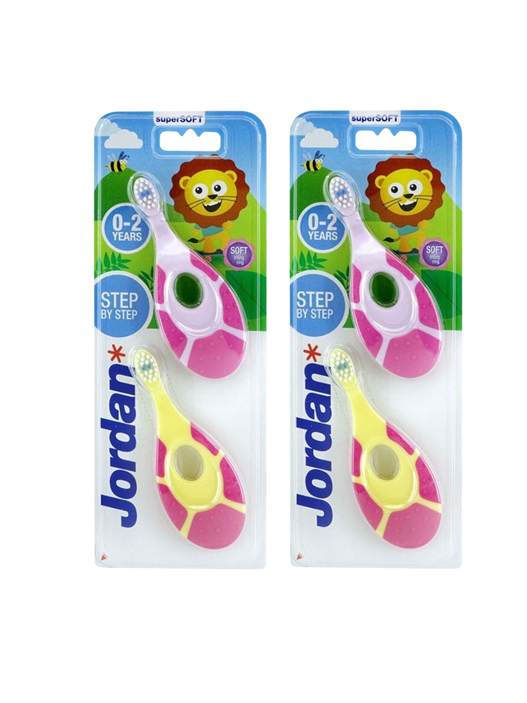 Jordan Girls Set Of 4 Ultra Soft Bristle Baby Toothbrush