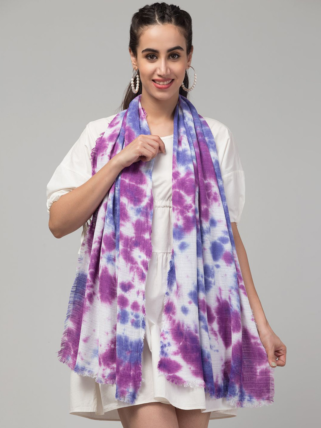 J Style Tie And Dye Printed Stole
