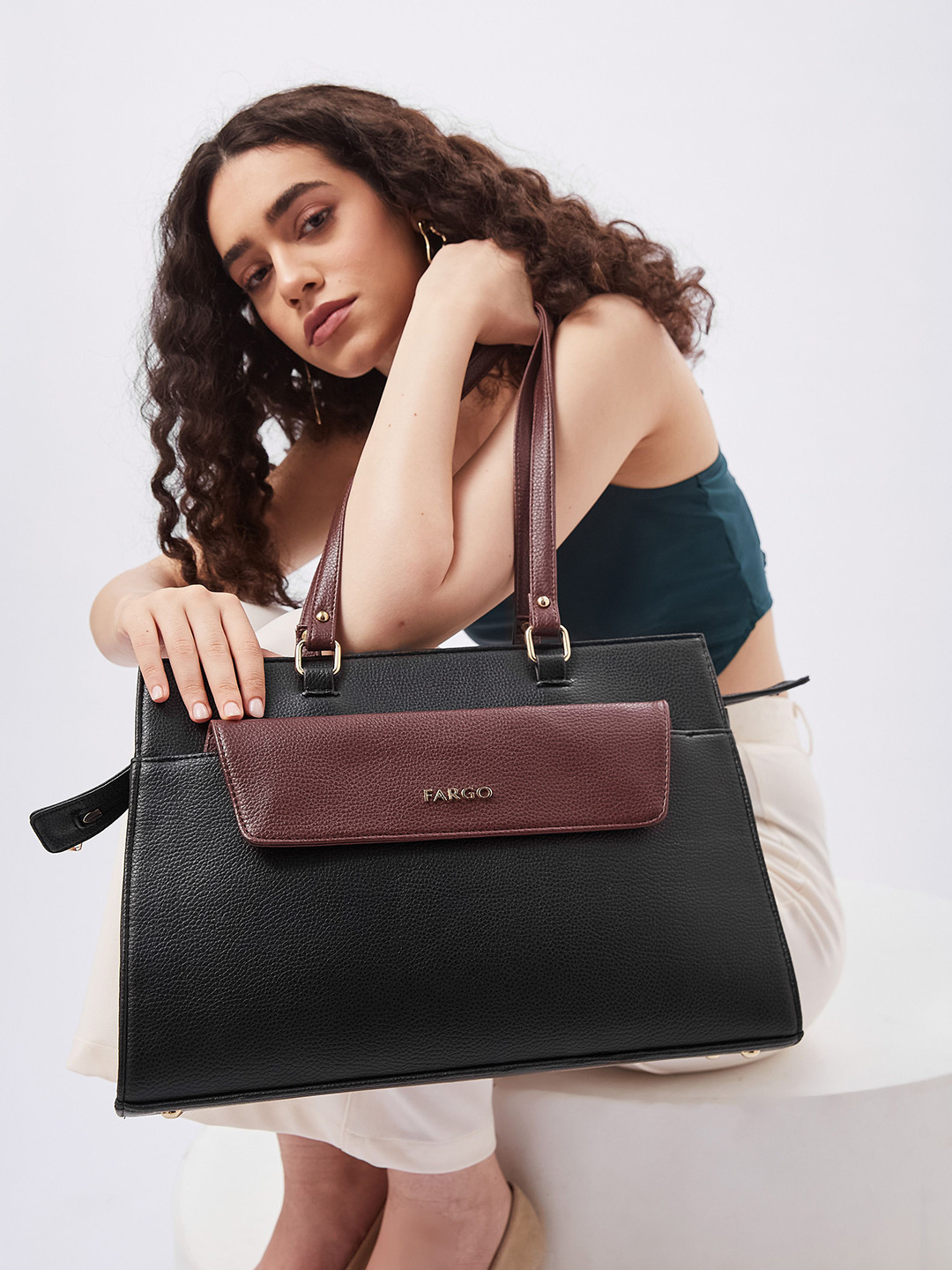 FARGO Vegan Leather Verve Structured Tote Bag