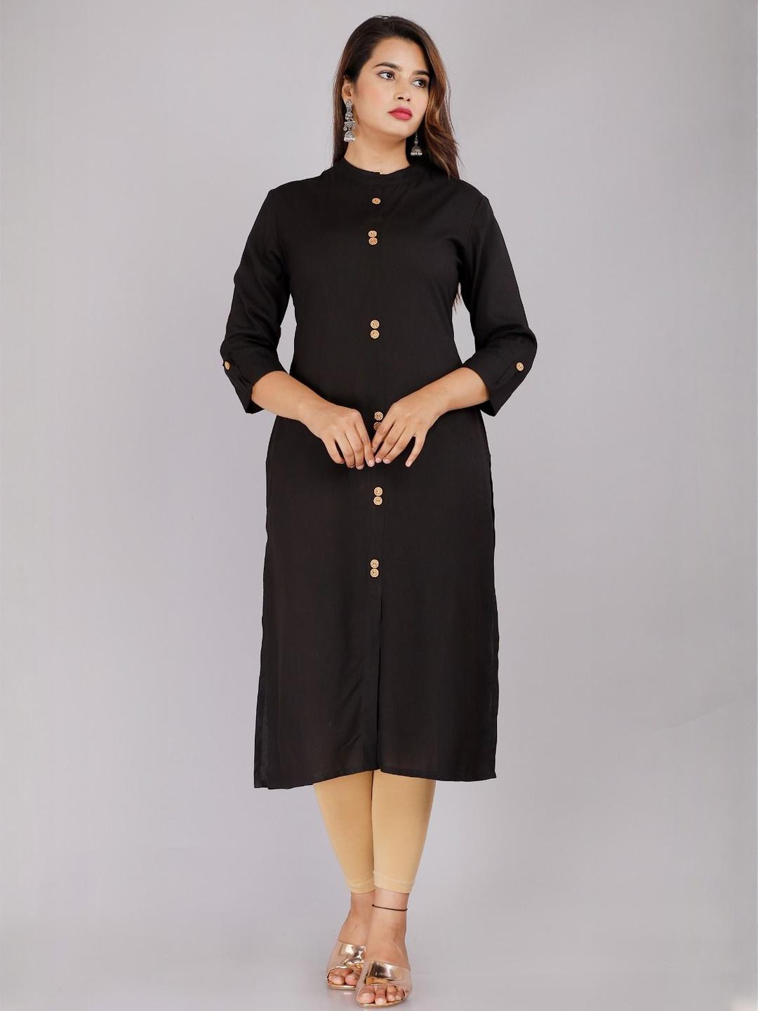 PYARELAL Women Black Kurta