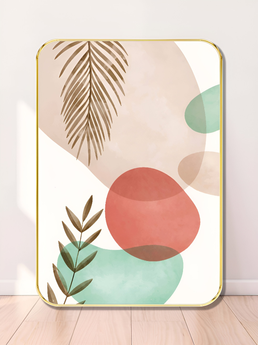 Livin'luxe White & Green Abstract Botanical Wall Art