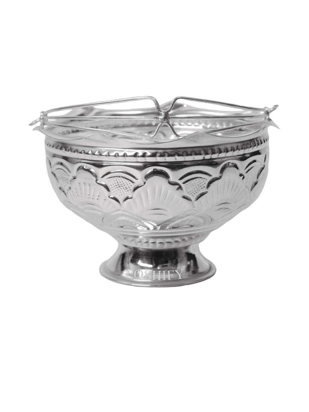 POSHIFY Pooja Basket German Silver
