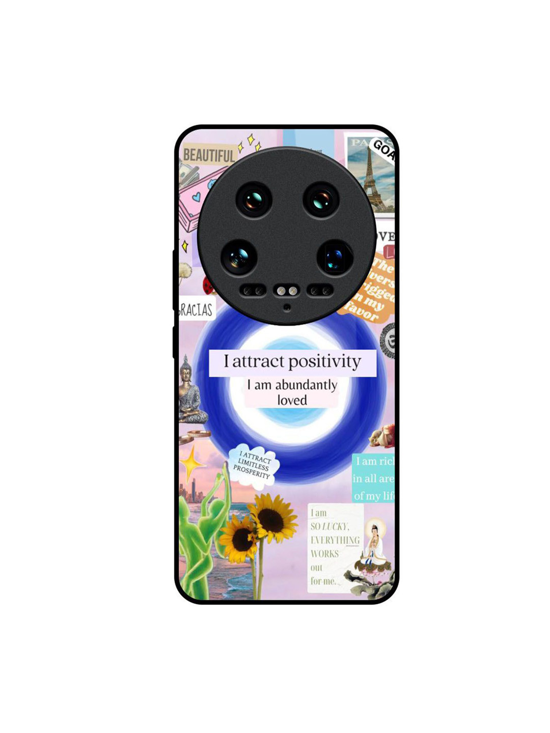 QRIOH Positivity Fusion Typography Printed Mi 14 Ultra 5G Silicone Back Case