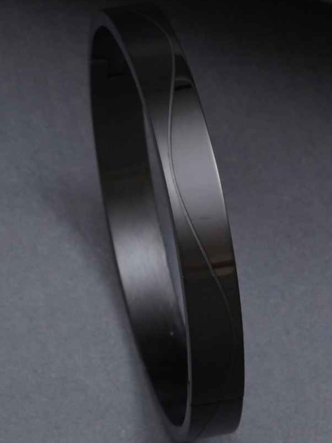 MILLER Men Black Toned Stylish Band Bracelet