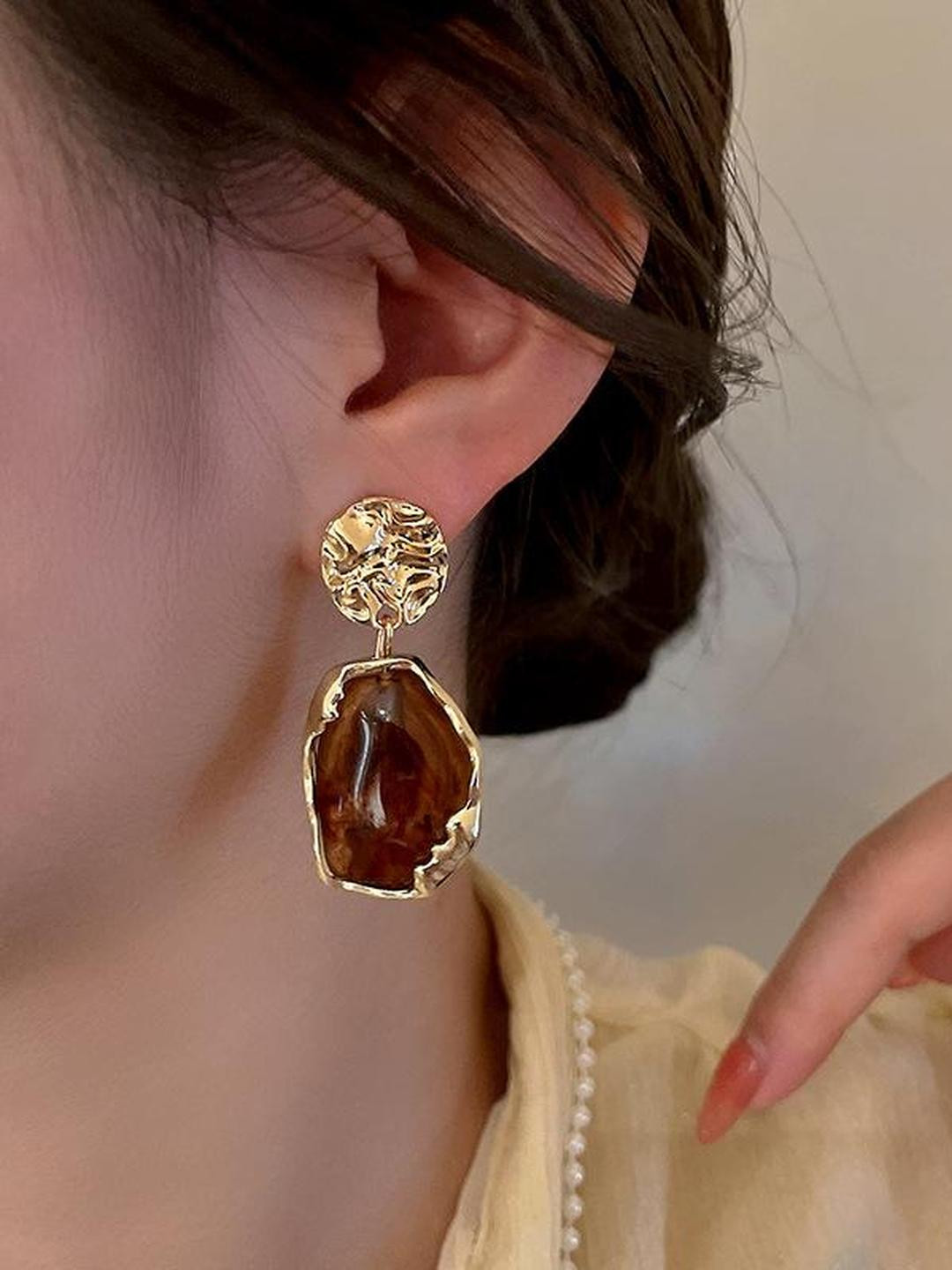 Aurelva Women French Retro Drop Earrings