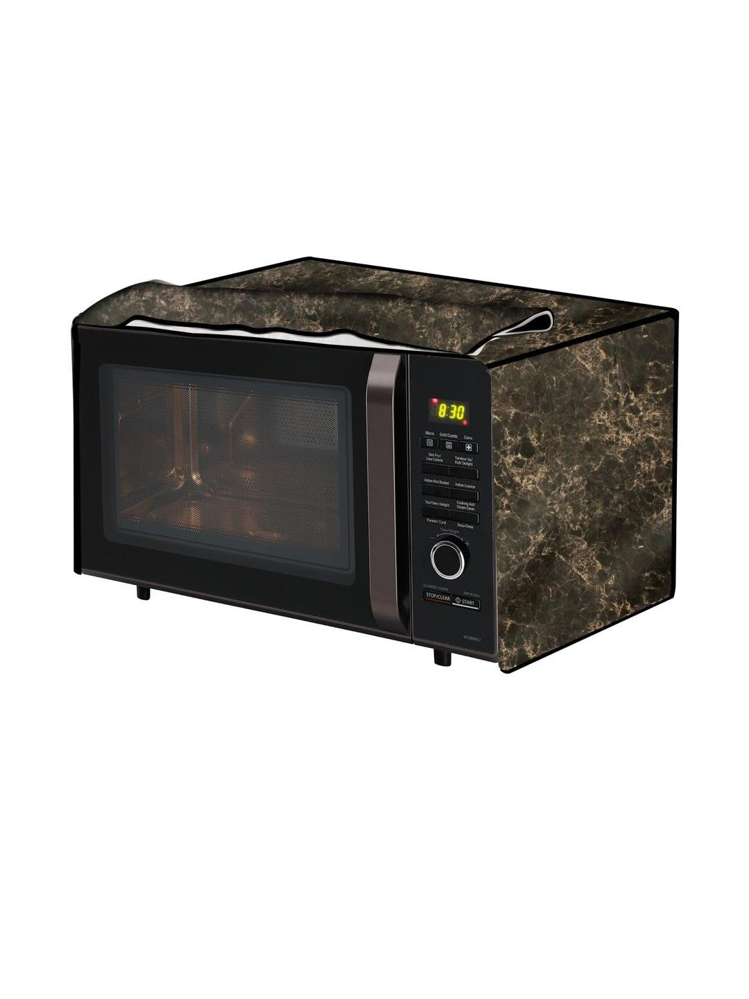 The Furnishing Tree PVC Waterproof Microwave Oven Cover Compatible for LG 28L MC2886BPUM Marble Pat