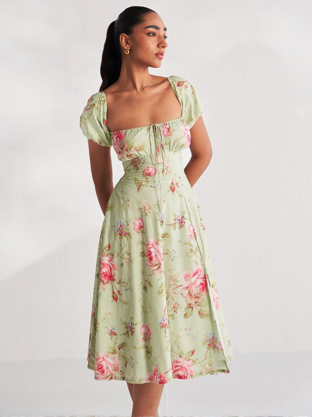 ROZE Adults-Women Green Dresses