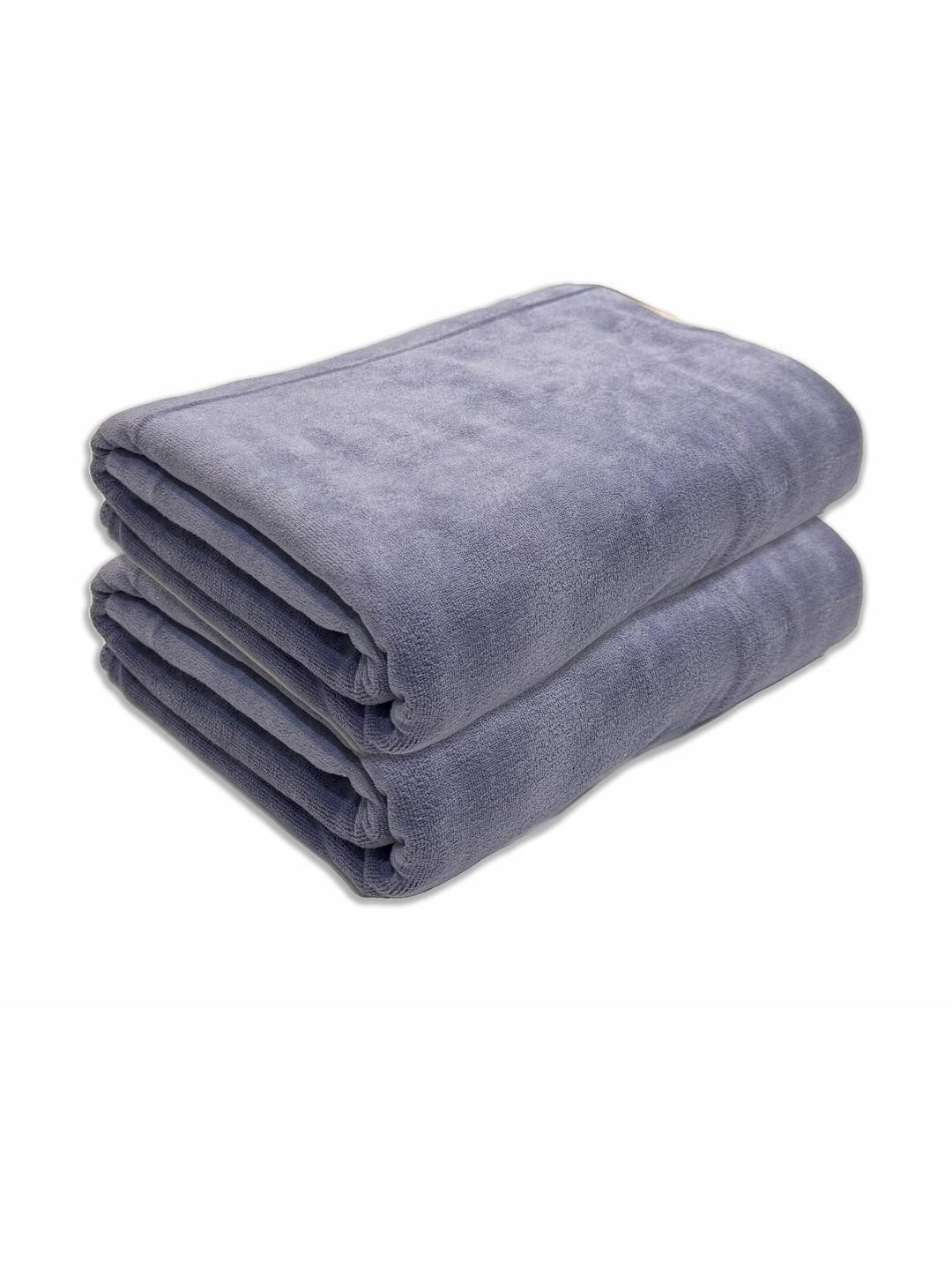 Black Gold Pack of 2 Purple Microfiber Bath Towel