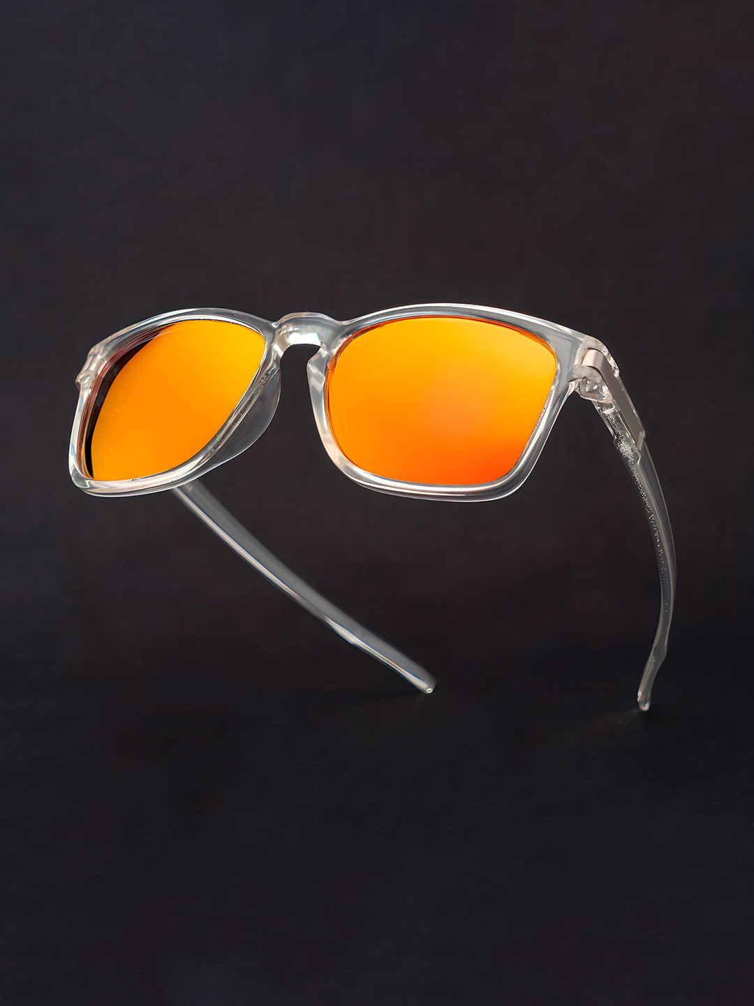AFERELLE Unisex Orange Square Polarized Sunglasses