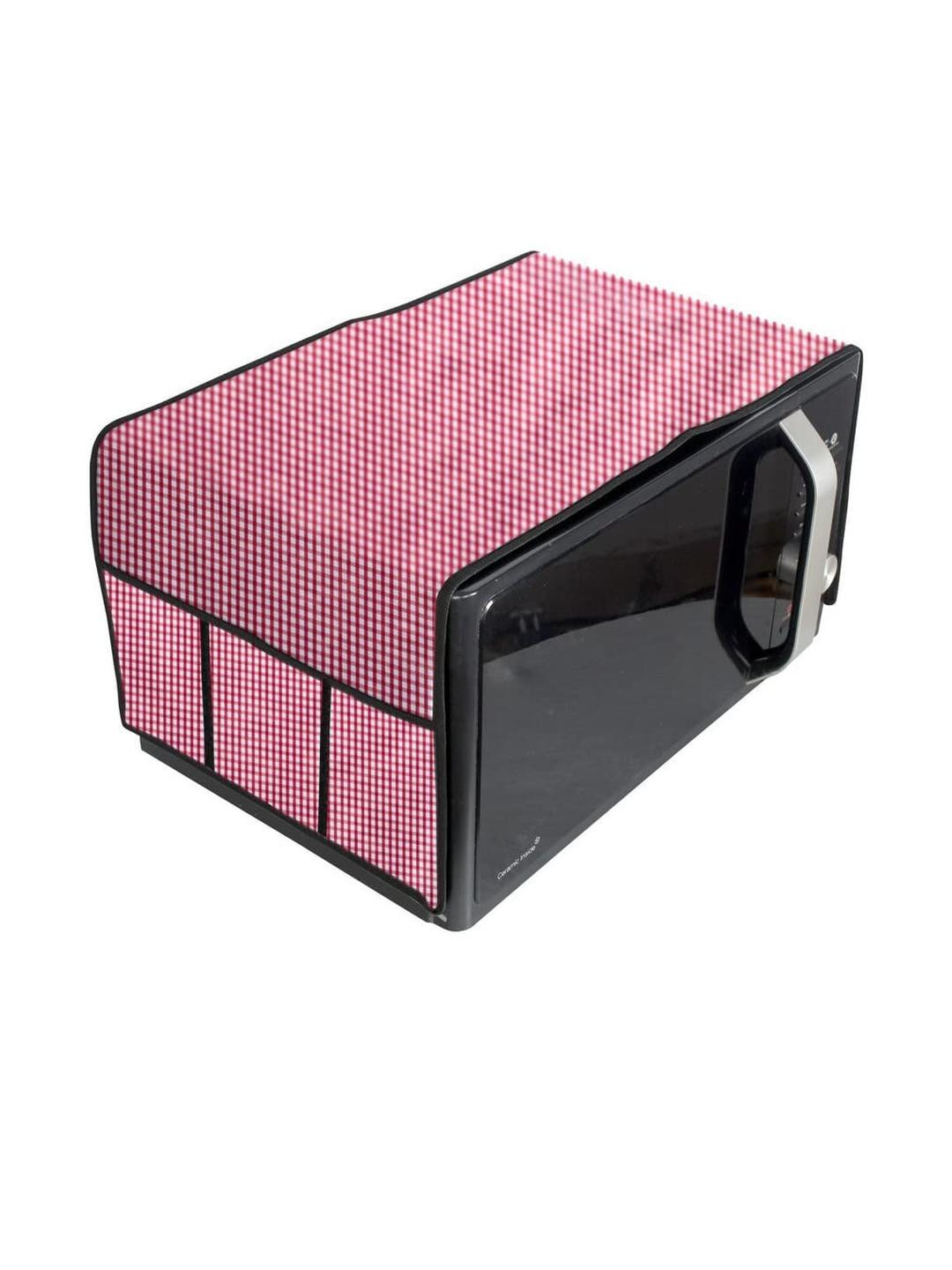 The Furnishing Tree Waterproof & Dustproof PVC Microwave Oven Top Cover with 6 Utility Pockets Pin