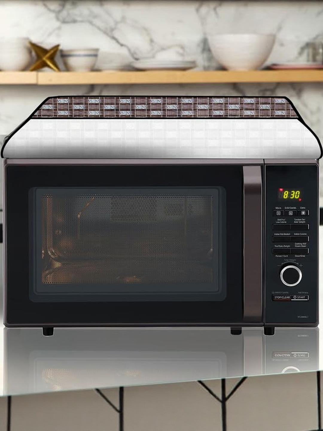 The Furnishing Tree PVC Waterproof Microwave Oven Cover Compatible for Samsung 23 L MS23K3513AK/T B