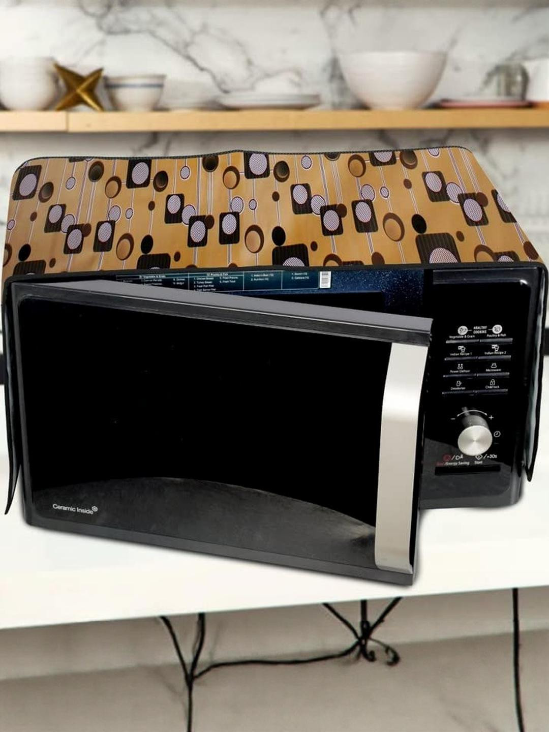 The Furnishing Tree Waterproof & Dustproof PVC Microwave Oven Top Cover with 6 Utility Pockets Guns