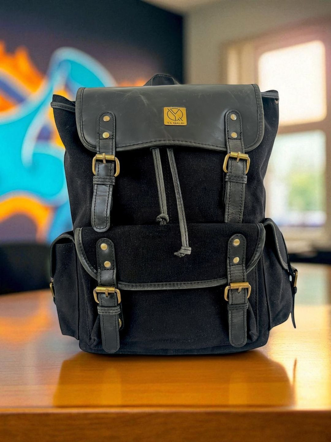 Ya Qalbi Unisex Backpack with Compression Straps