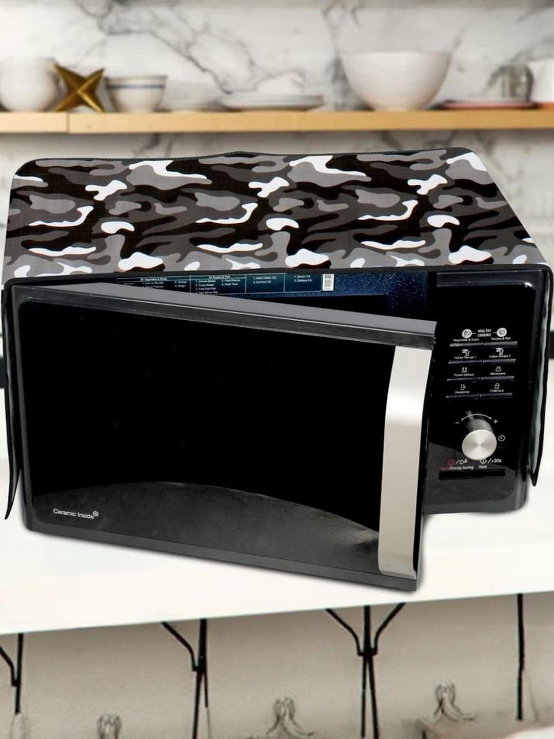 The Furnishing Tree Waterproof & Dustproof PVC Microwave Oven Top Cover with 6 Utility Pockets, Cam