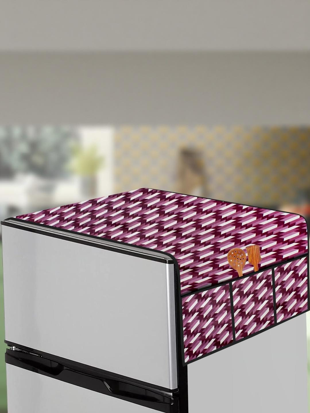 The Furnishing Tree Violet Printed Refrigerator Cover