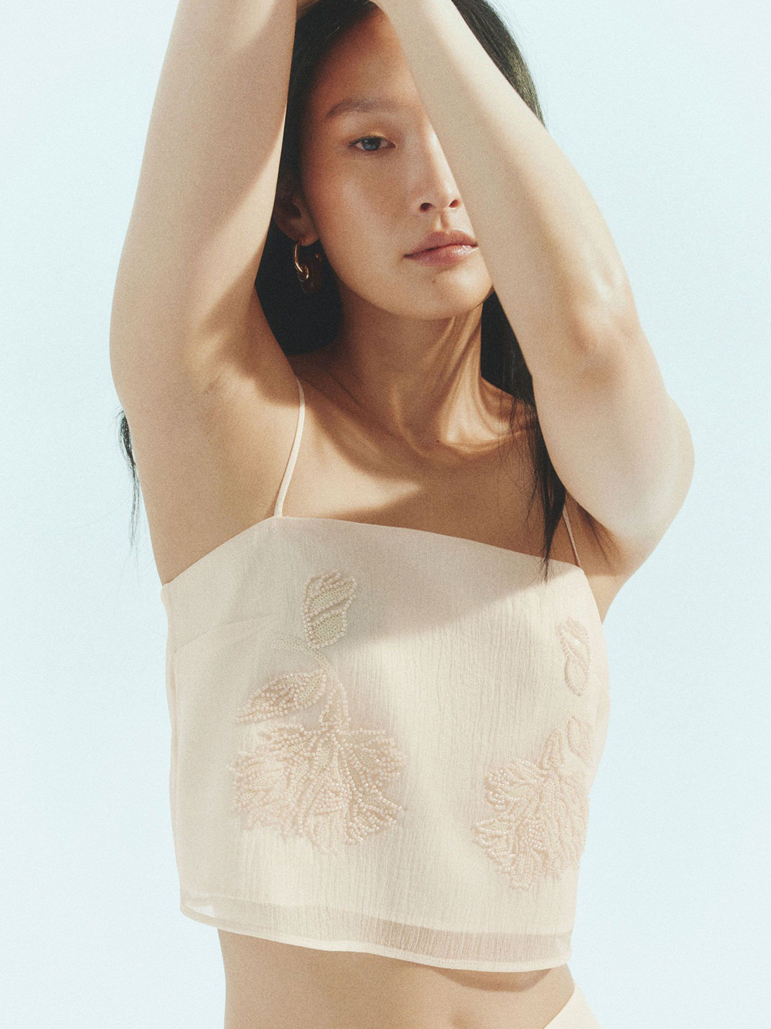 H&M Bead-Embroidered Strappy Top