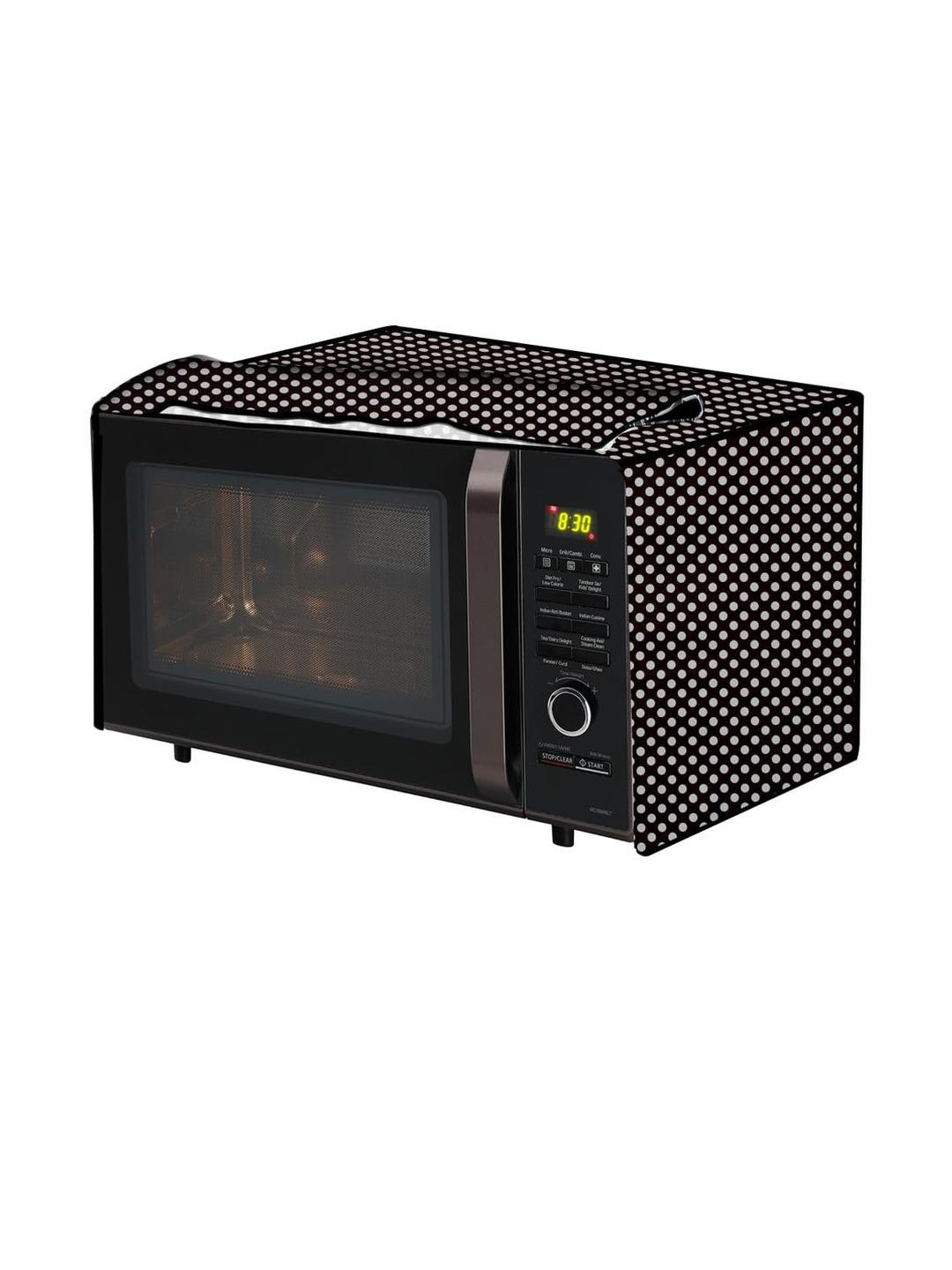 The Furnishing Tree PVC Waterproof Microwave Oven Cover Compatible for LG 28L MC2886BLT Polka dot P
