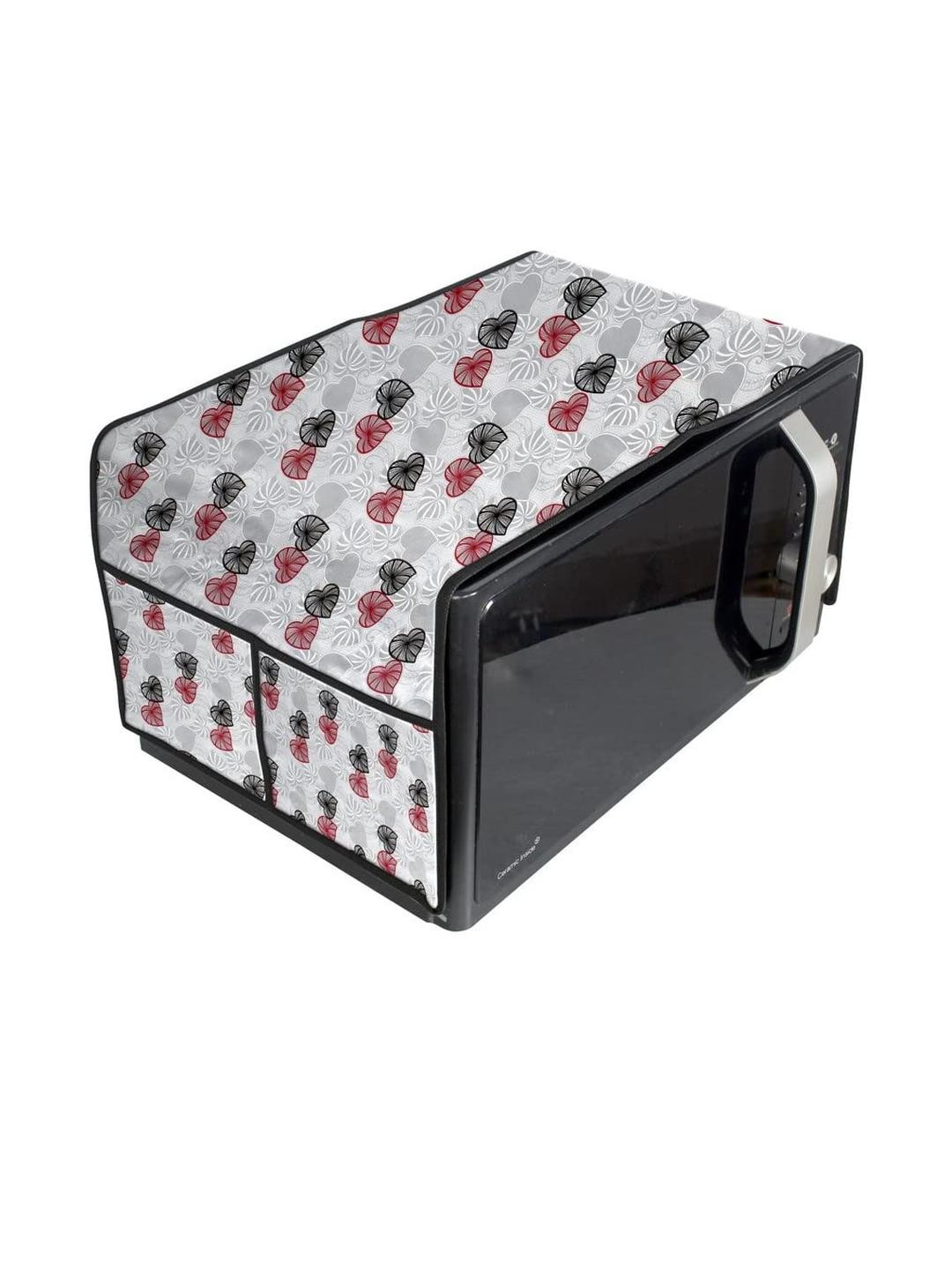 The Furnishing Tree Waterproof & Dustproof PVC Microwave Oven Top Cover with 4 Utility Pockets Cora