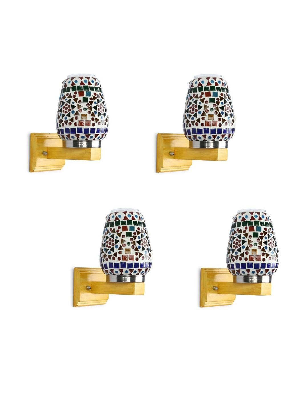 Somil Premium Designer Glass Wall / Night Lamp  Elegant & Stylish Dcor Accent for Modern Interiors, color-  Multicolour Size- 18.5 X 28 X 26 CM