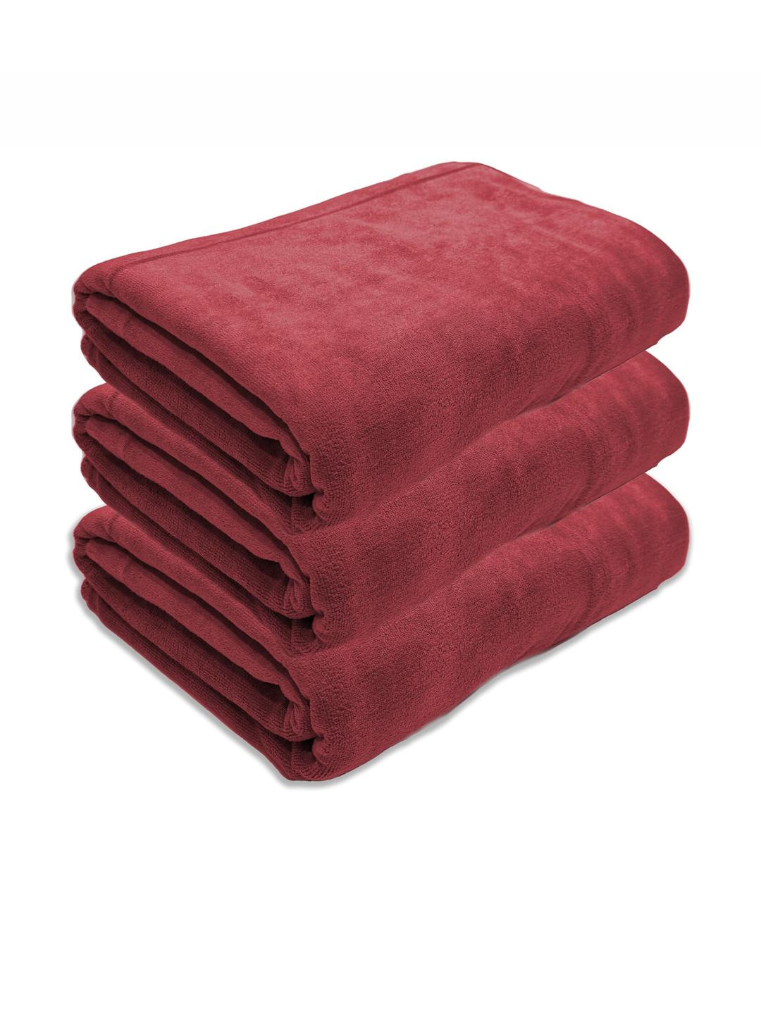 Black Gold Red Soft Microfiber Pack of 3 Premium Microfiber Bath Towel