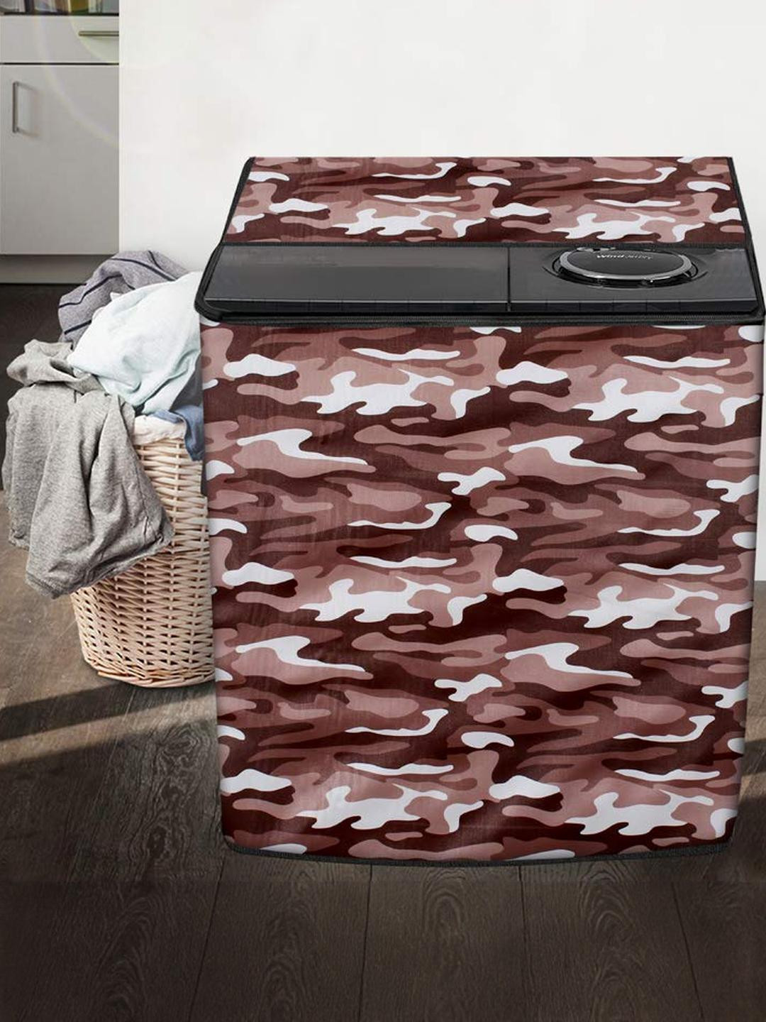 The Furnishing Tree Washing Machine Cover Camouflage Pattern Multicolor Compatible for Whirlpool 8K