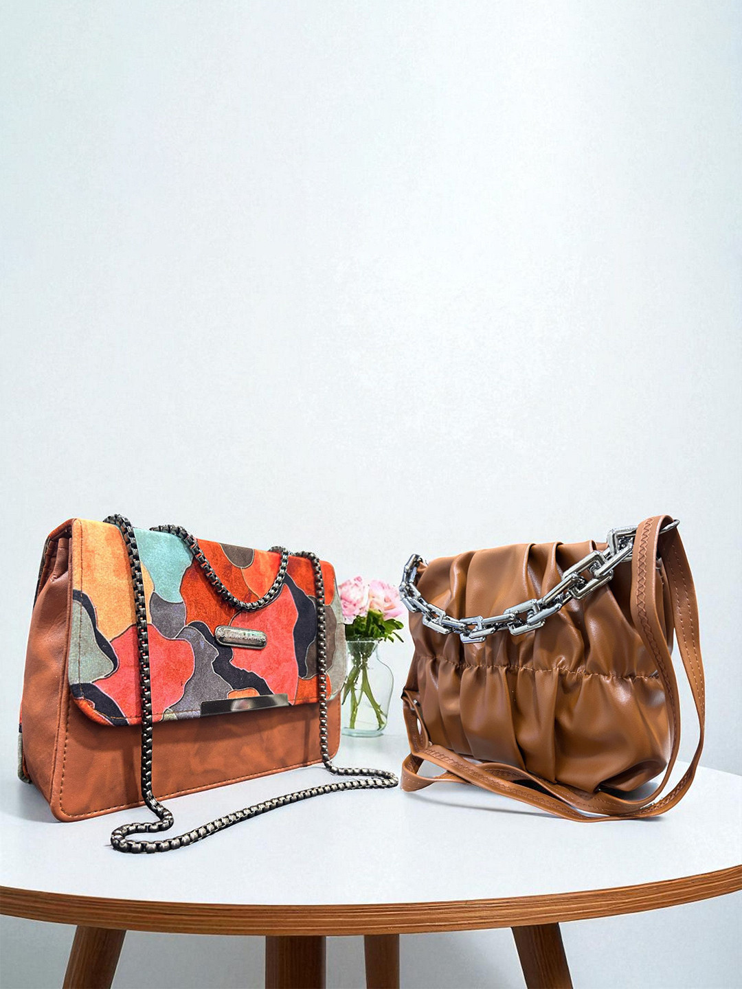 CLARIS JAMES Set Of 2 Textured Sling Bag