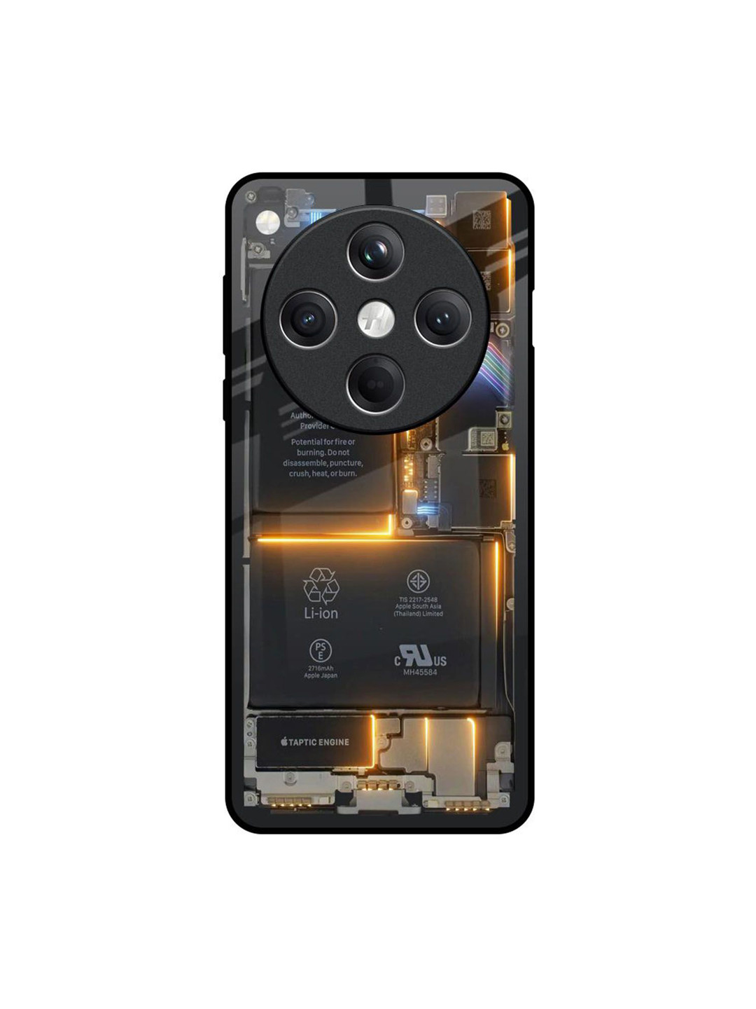 QRIOH Unisex Quirky Printed Oppo Find X8 5G Skeleton Glass Back Case Mobile Accessories