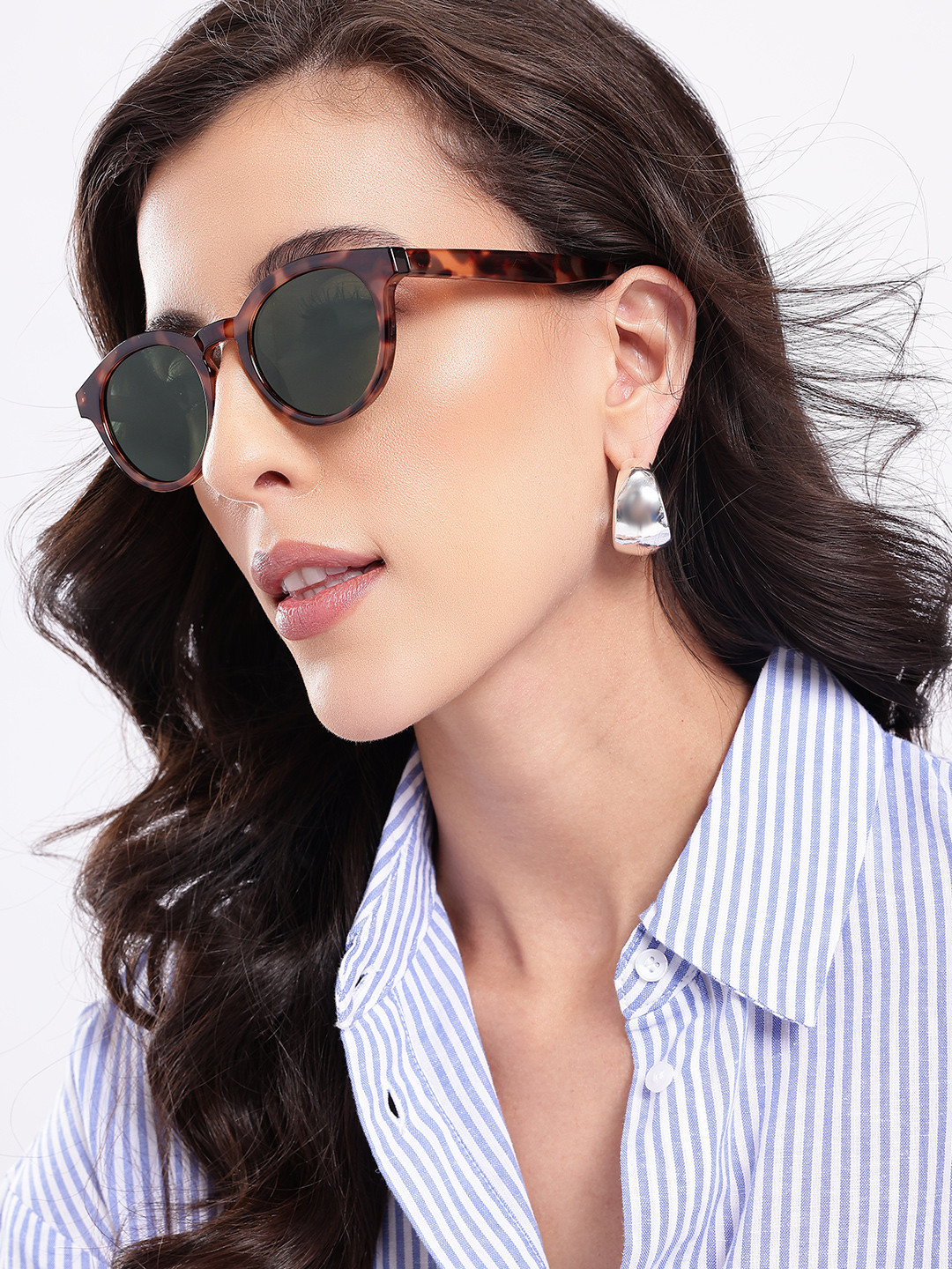 MANGO Women Oval Sunglasses with UV Protected Lens - 17911133