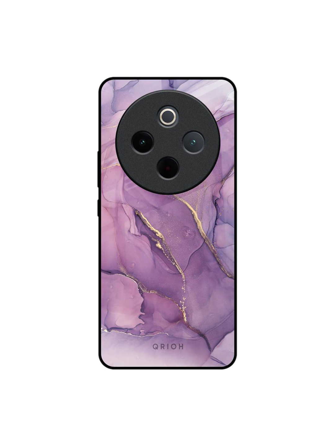 QRIOH Abstract Printed Vivo T4 5G Gold Marble Back Case Mobile Accessories