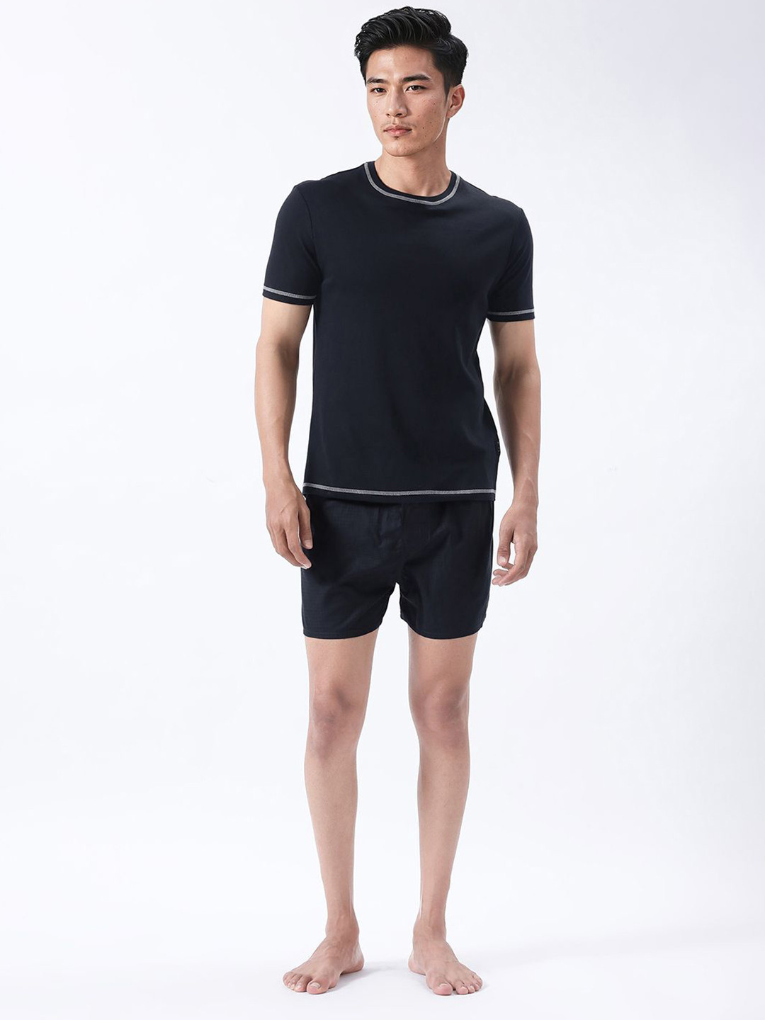 RARE RABBIT Men Kiva Button Closure Boxer KIVA - DARK NAVY