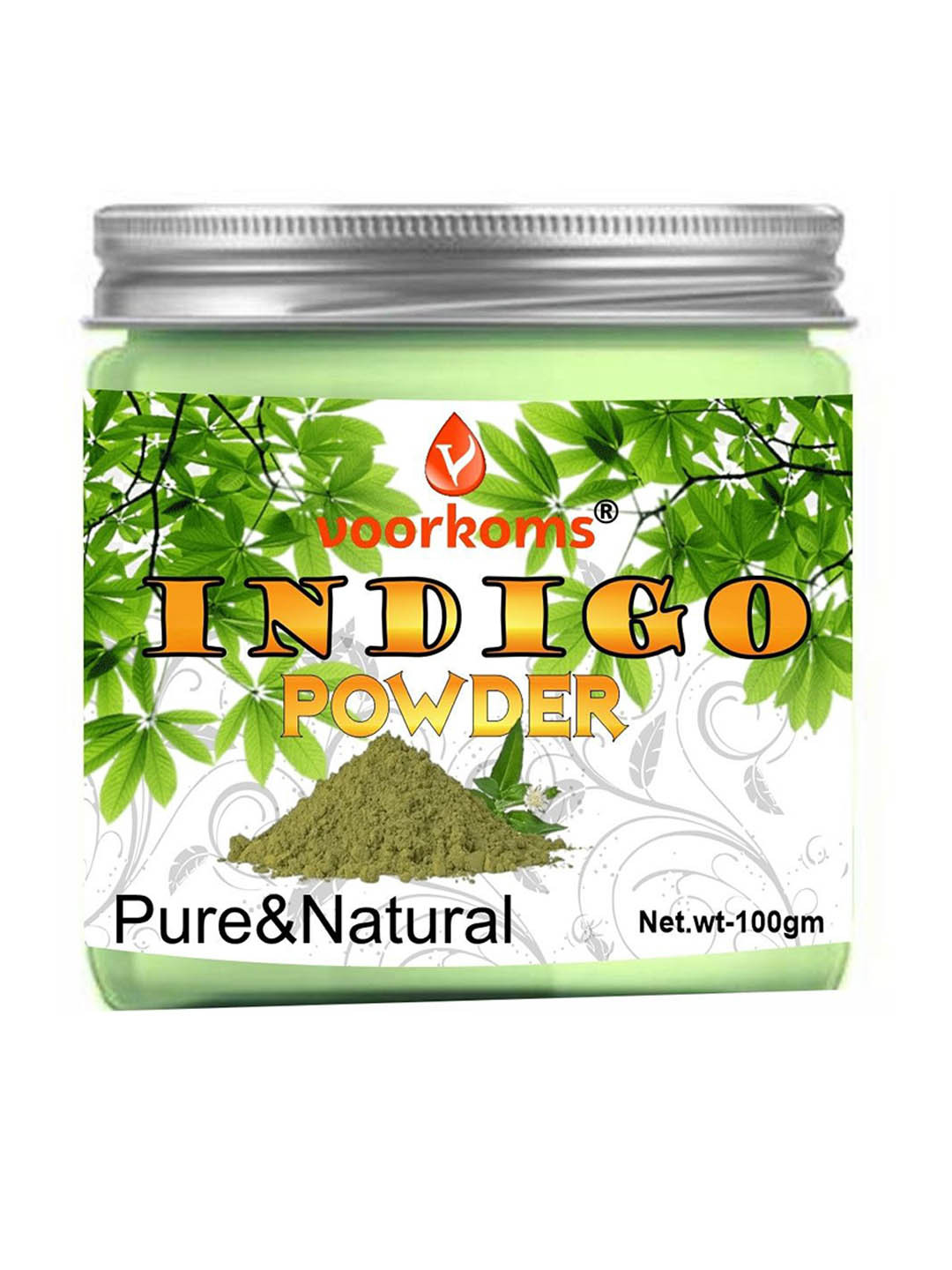 VOORKOMS Organic Indigo Powder For Hair Colour - 100 g