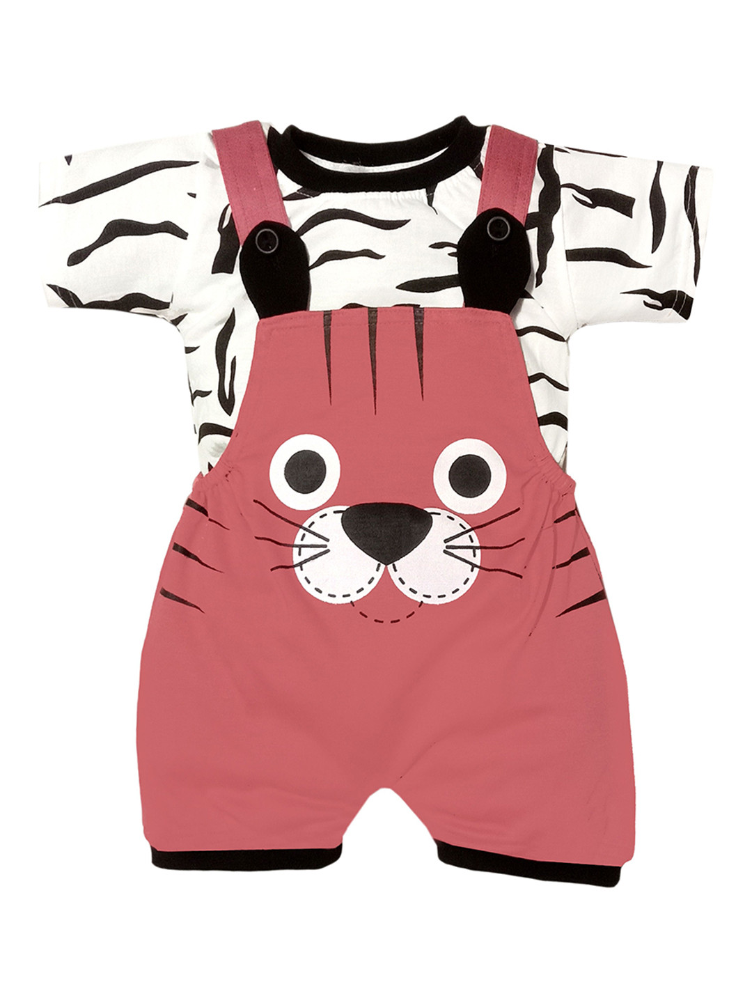 ZADMUS Kids Printed Dungaree WithT-Shirt