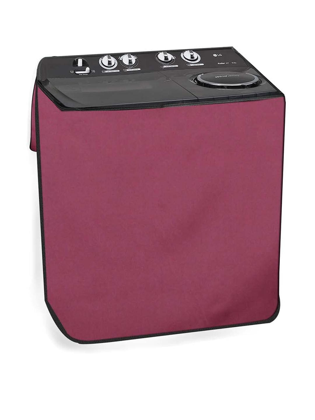 The Furnishing Tree Washing Machine Cover Maroon Compatible for Whirlpool 8Kg Semi-Automatic Top Lo