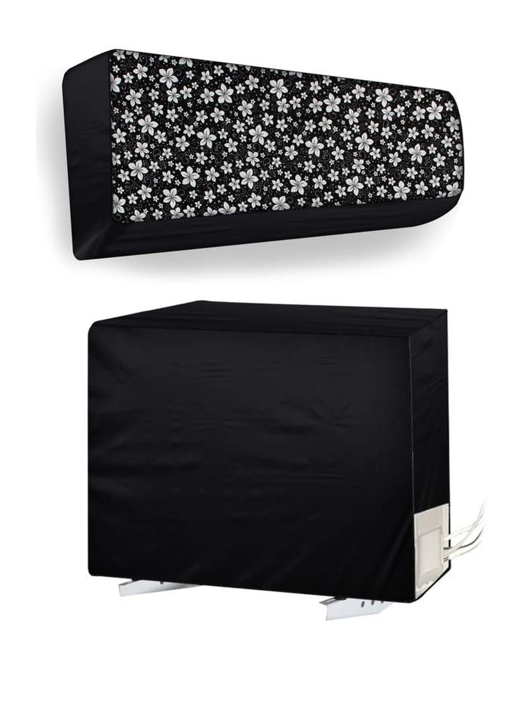 The Furnishing Tree Black AC Cover Set Printed Appliance Cover
