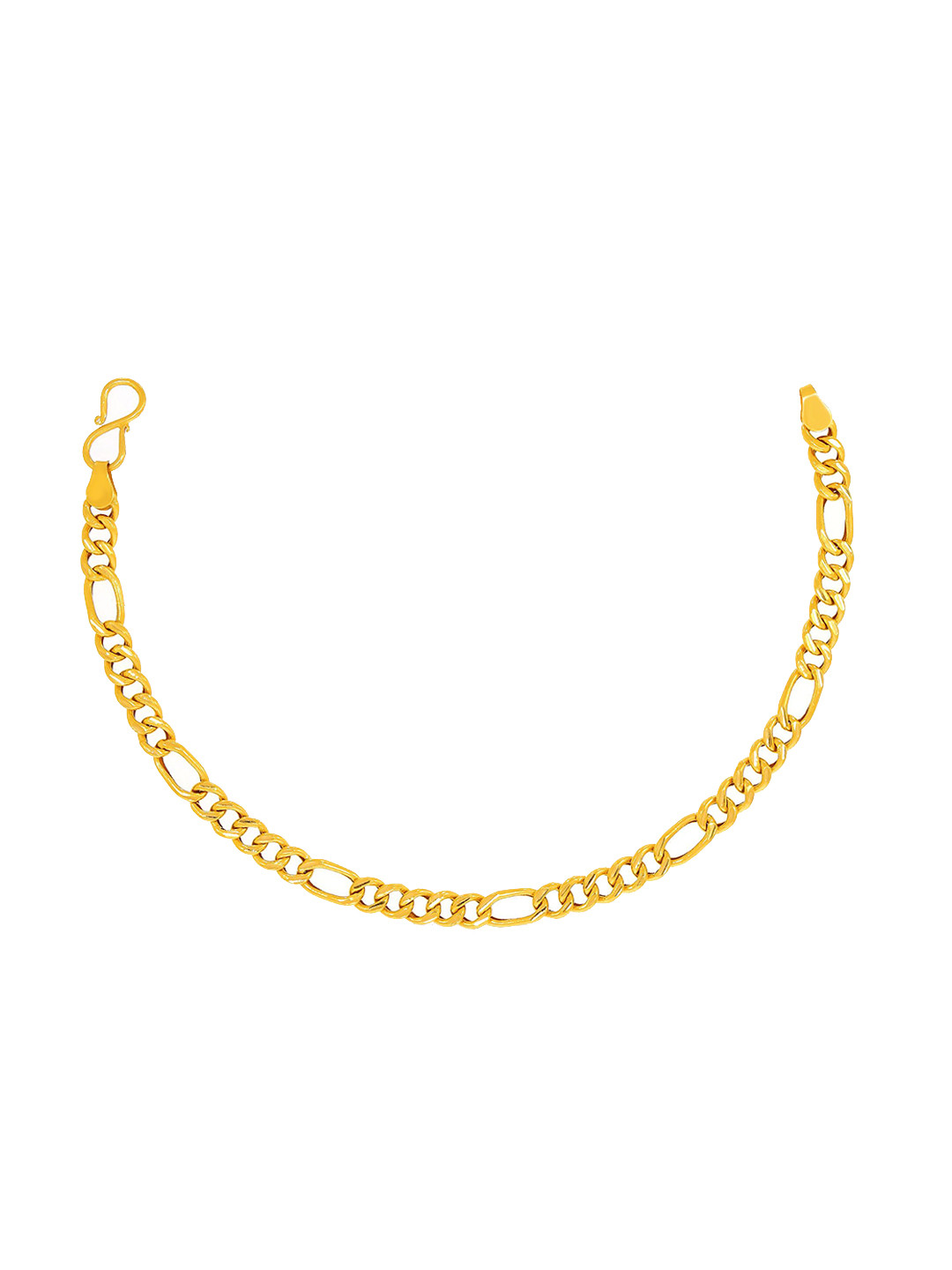BHIMA Jewels 22K BIS Hallmark 916 Purity Yellow Gold Sachin Chain Bracelet for Men