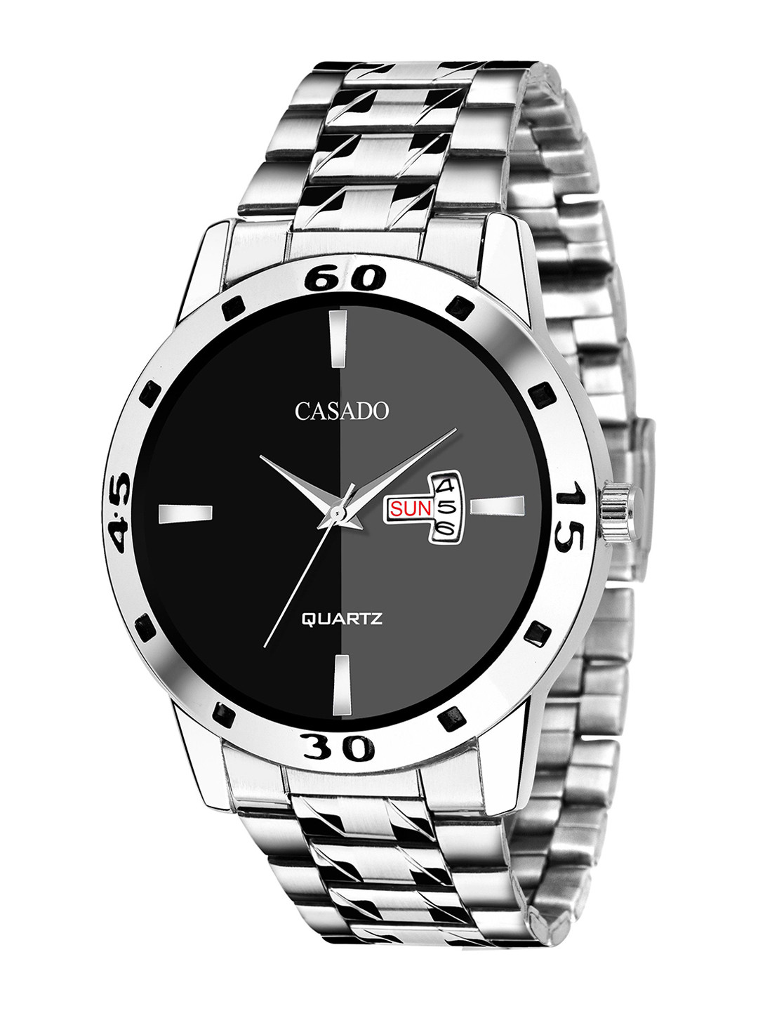CASADO Men Bracelet Style Straps Analogue Watch CSD-365-BLACK-SIL-DD