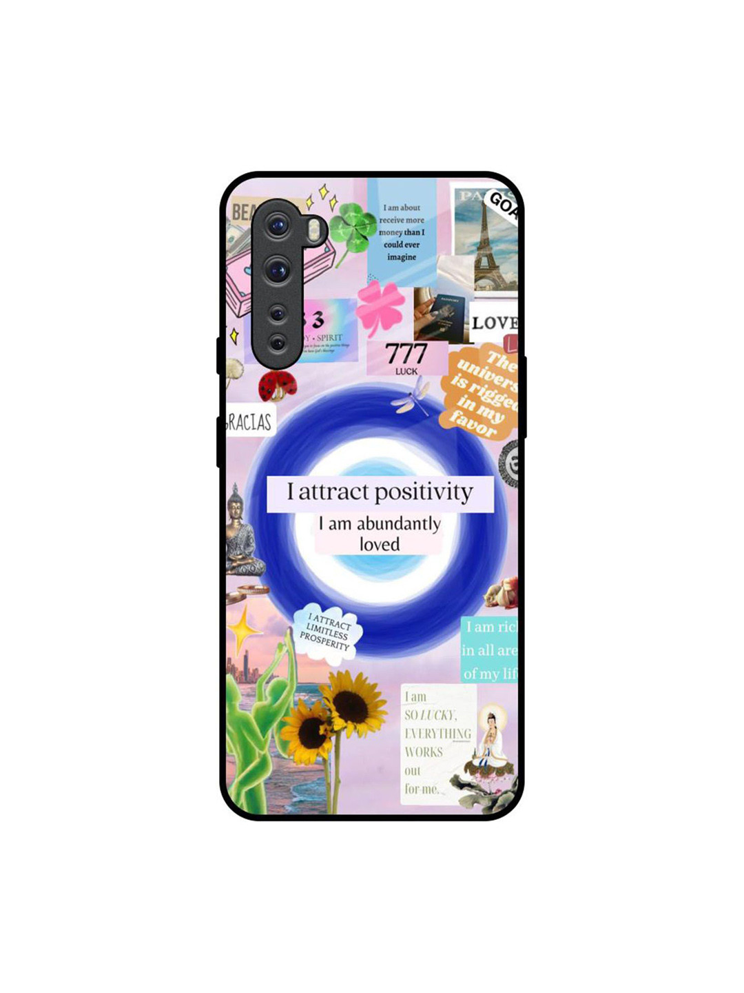 QRIOH Typography Printed OnePlus Nord Glass Back Case Mobile Accessories